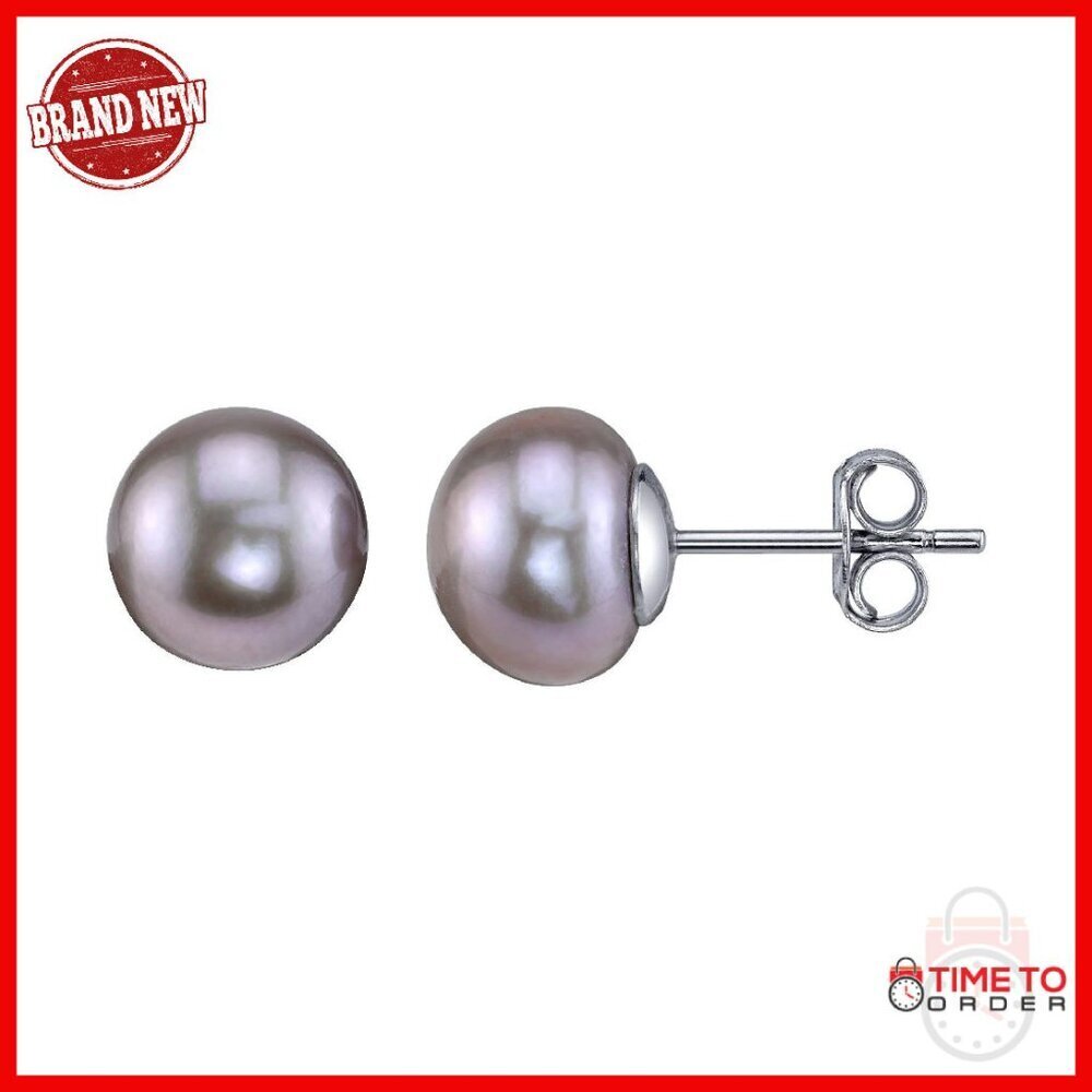 Sterling Silver AAA Freshwater Pearl Stud Earrings 8mm Hypoallergenic